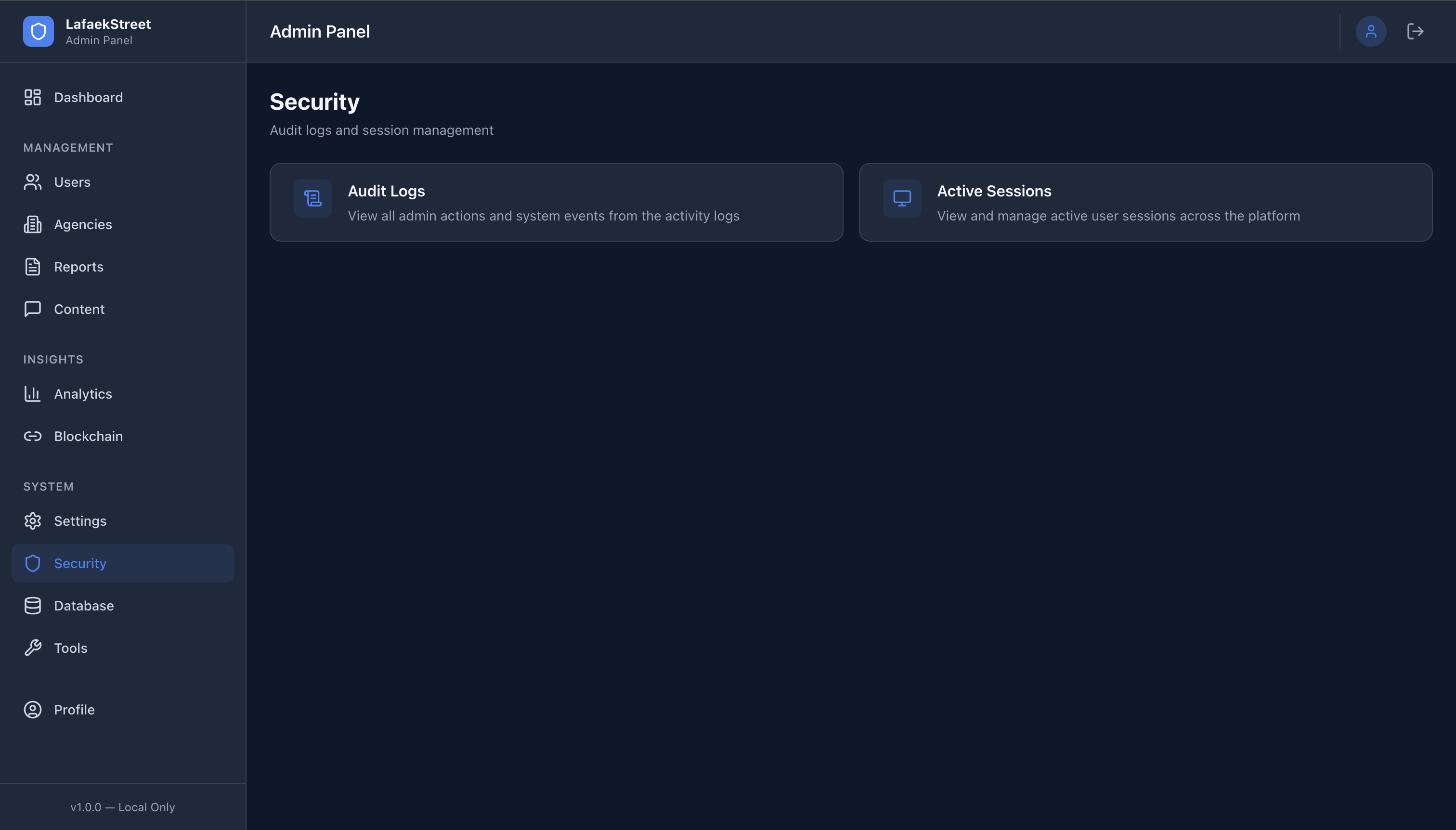 Security - Audit Logs